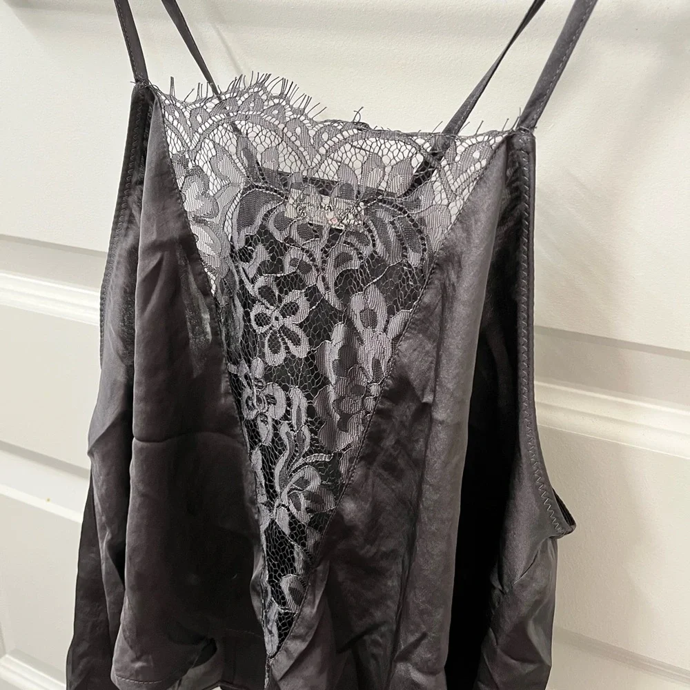 Free People Gray Lace Crop Camisole - Picture 2 of 5